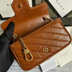 Gucci GG Marmont Mini Bag - Brown Leather — view 6