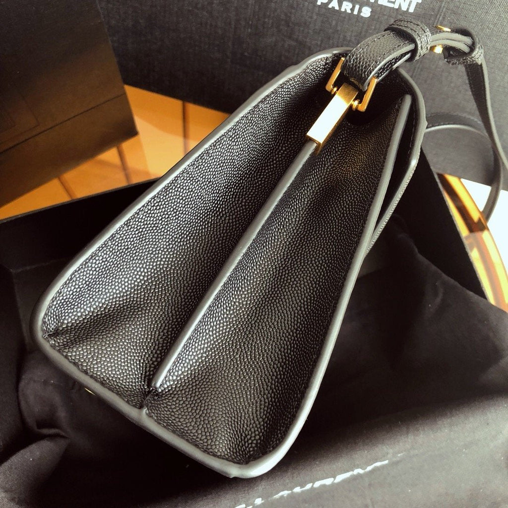 YSL Cassandra Mini Top Handle Bag Black — view 2