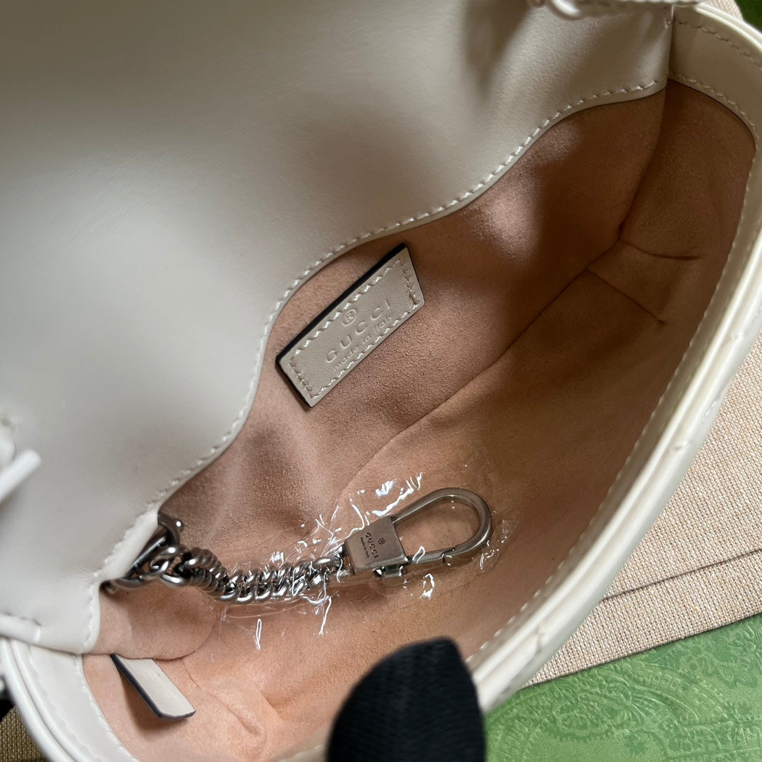 Gucci GG Marmont Belt Bag in White 476433 — view 6