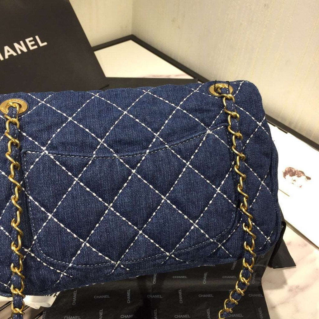 Chanel Denim Quilted Flap Bag — view 4