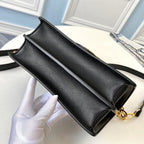LV Dauphine MM Black Smooth Handbag — view 6