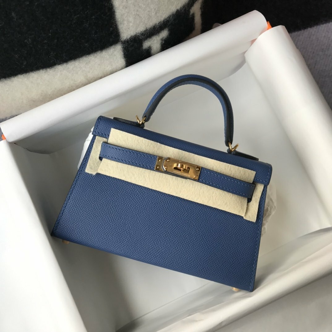 Hermes Handle Bag 19cm Blue — view 2