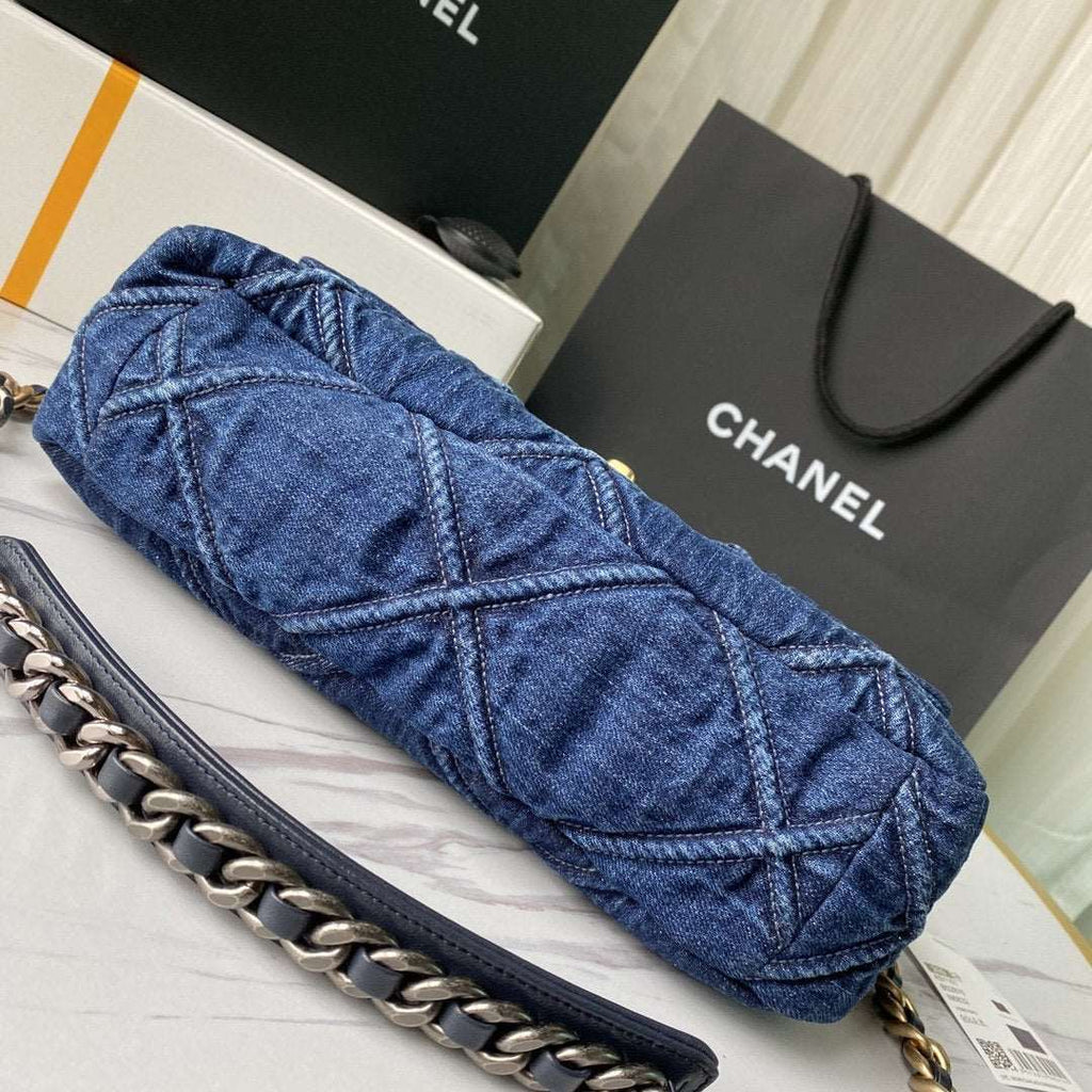 Chanel 19 Denim Large Flap Bag — view 6