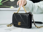 Chanel 19 WOC Wallet On Chain AP0957 Black Flap Bag — view 7