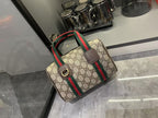 Gucci Mini GG Handbag - Beige and Dark Brown — view 10