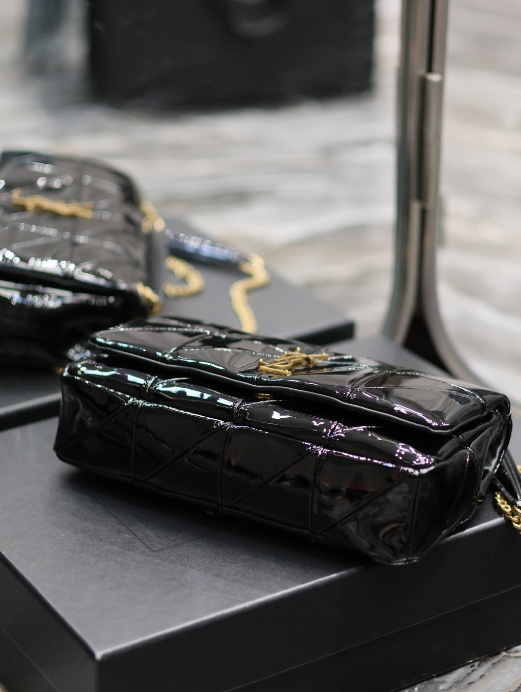 YSL Jaime Patent Black Bag — view 5