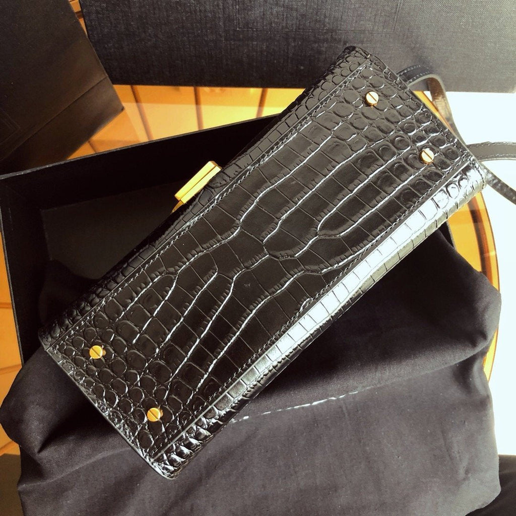 YSL Cassandra Mini Top Handle Bag Black — view 4