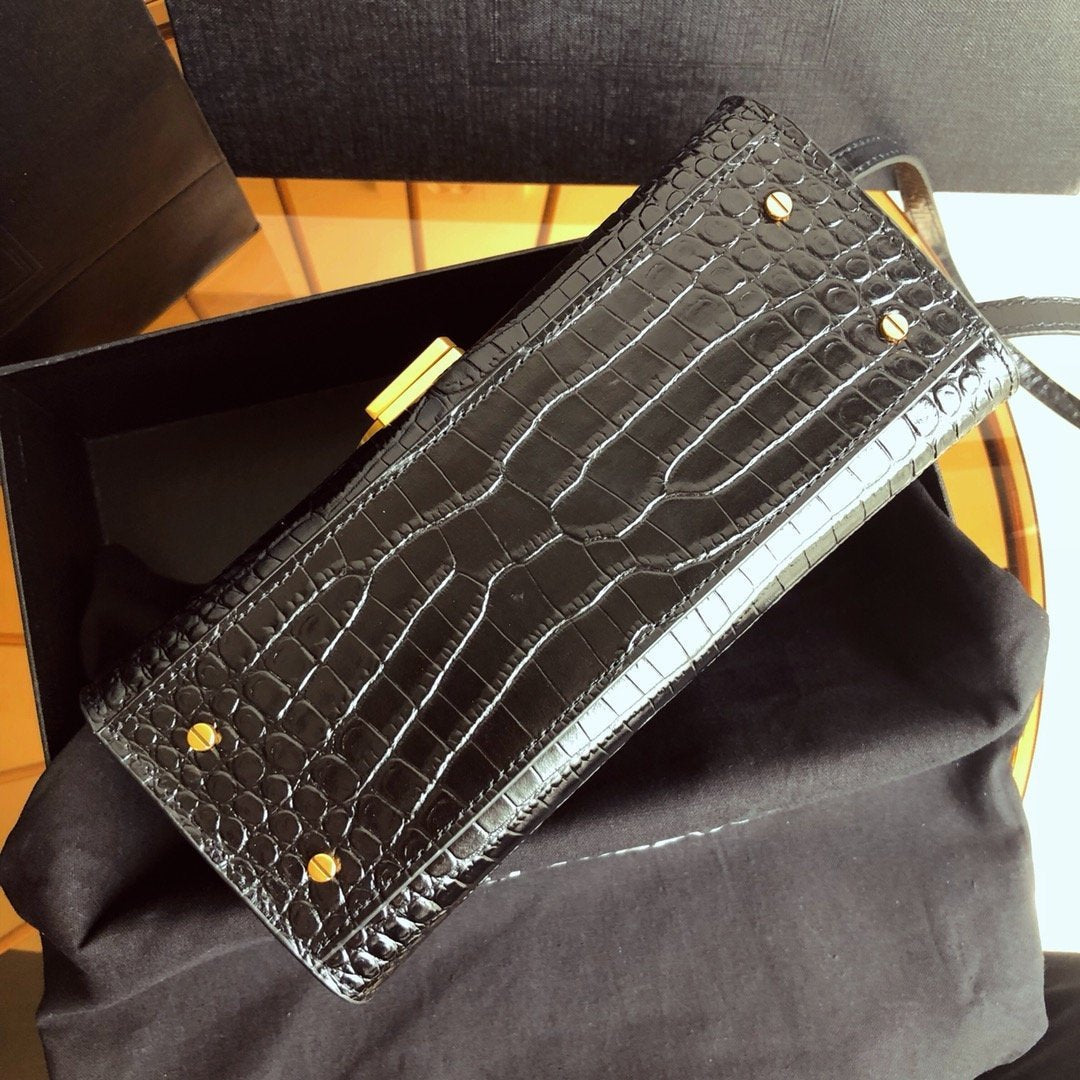 YSL Cassandra Mini Top Handle Bag Black — view 4