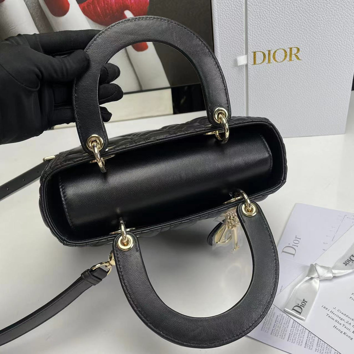 Dior Lady Medium Black Bag 24cm — view 5