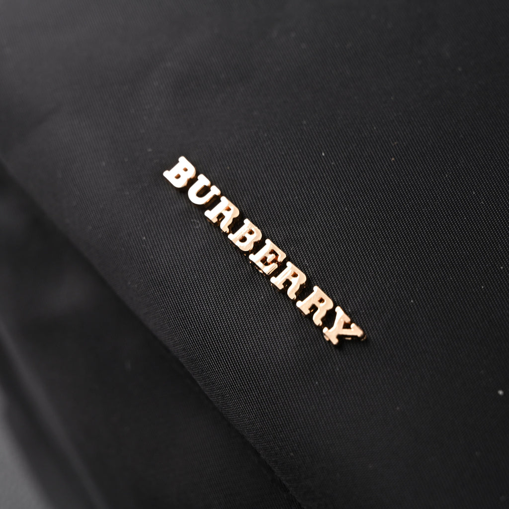 Burberry the Rucksack – Black Nylon & Leather Backpack with Gold-Tone Hardware - Black with Gold Accents — view 5