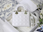 Dior Lady My Abcdior Lambskin Bag - White — view 2