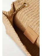 YSL Saint Laurent Kate Medium Raffia Shoulder Bag — view 5