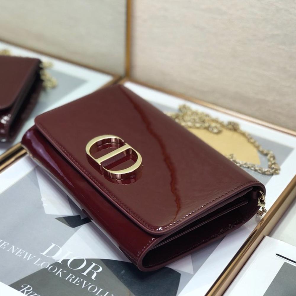 Dior 30 Montaigne Pouch - Maroon — view 4