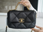 Chanel 19BAG AS1160 Black Gold Buckle Bag Small 26CM — view 1