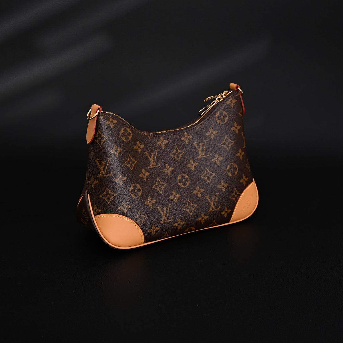 Louis Vuitton Boulogne Monogram Canvas Shoulder Bag – Classic Brown with Vachetta Leather Trim (M45832) — view 10
