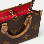 LV OnTheGo PM Monogram Reverse Canvas Tote Handle Bag with Double Handles and Adjustable Strap - Brown — view 5
