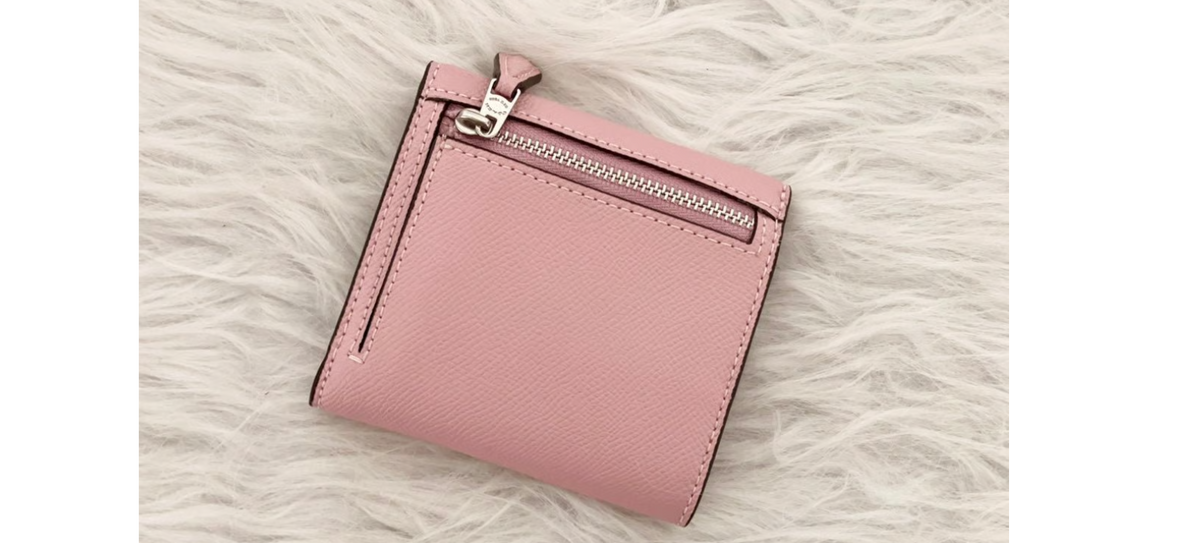 Coach Leather Small Wallet in Pink — view 6