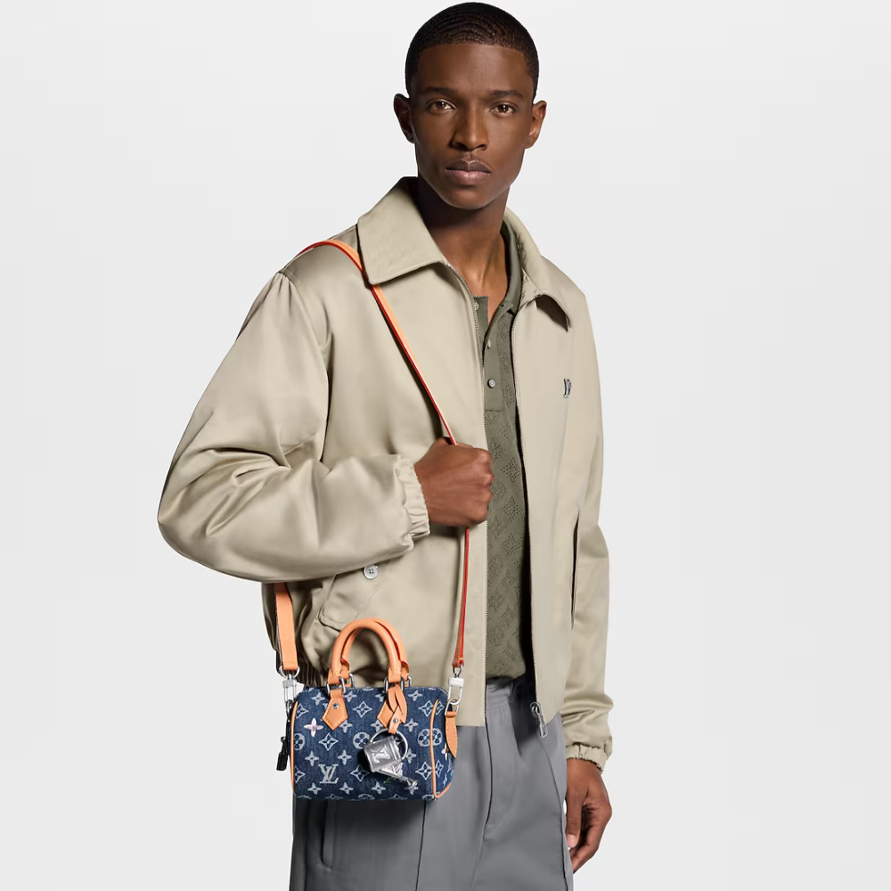 LV Speedy 18 Bandoulière Handbag - Blue — view 5