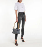 YSL Puffer Small Denim Shoulder Bag — view 4