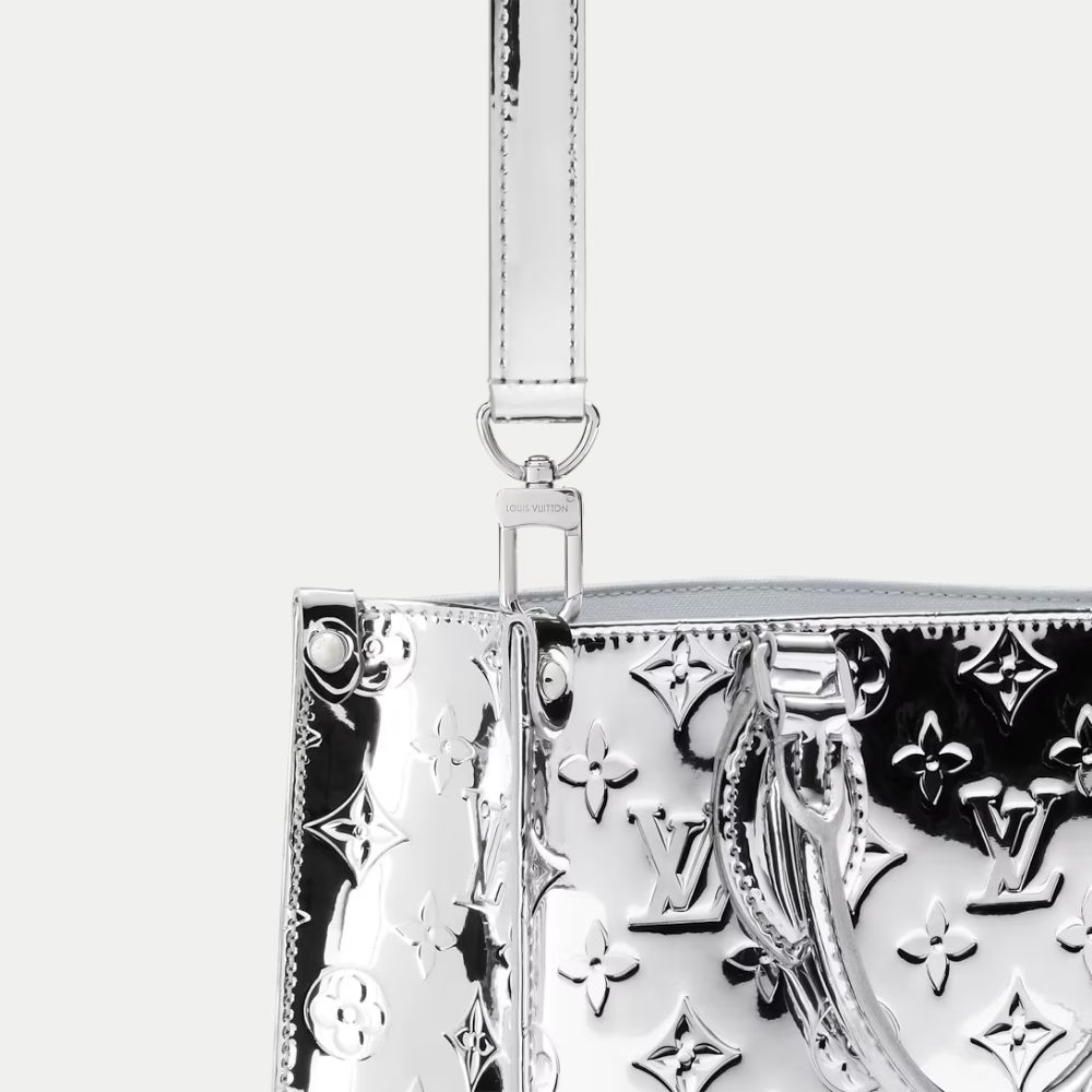 LV OnTheGo PM Silver Tote Bag — view 5