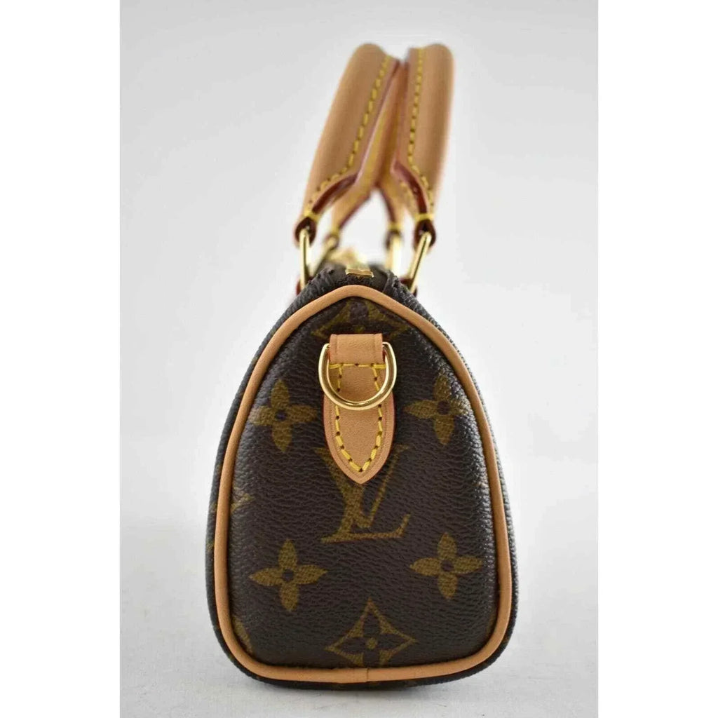 LV Nano Speedy Mini Brown Monogram Handbag — view 5