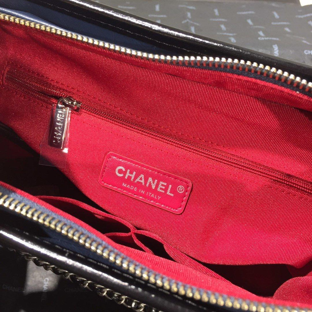 Chanel's Gabrielle Large Hobo Bag - Blue & Brown — view 9
