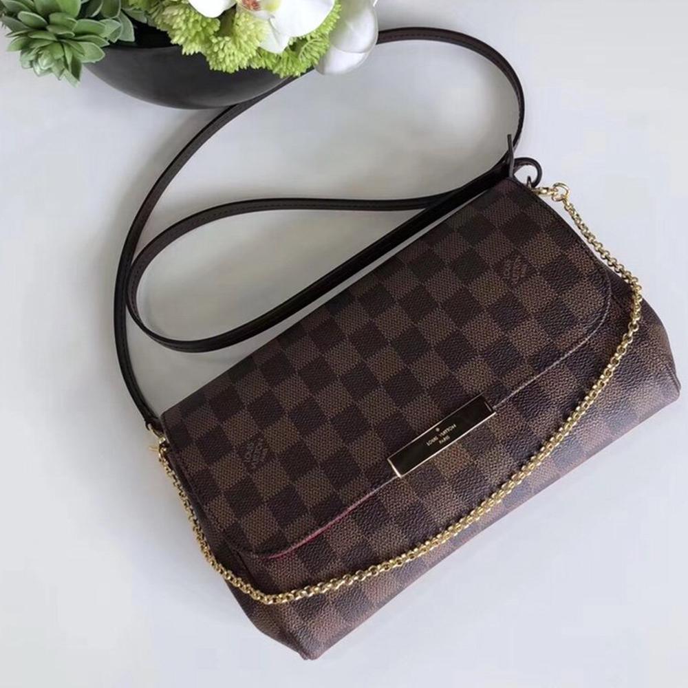 LV Favorite MM Damier Ebene Shoulder Bag — view 1