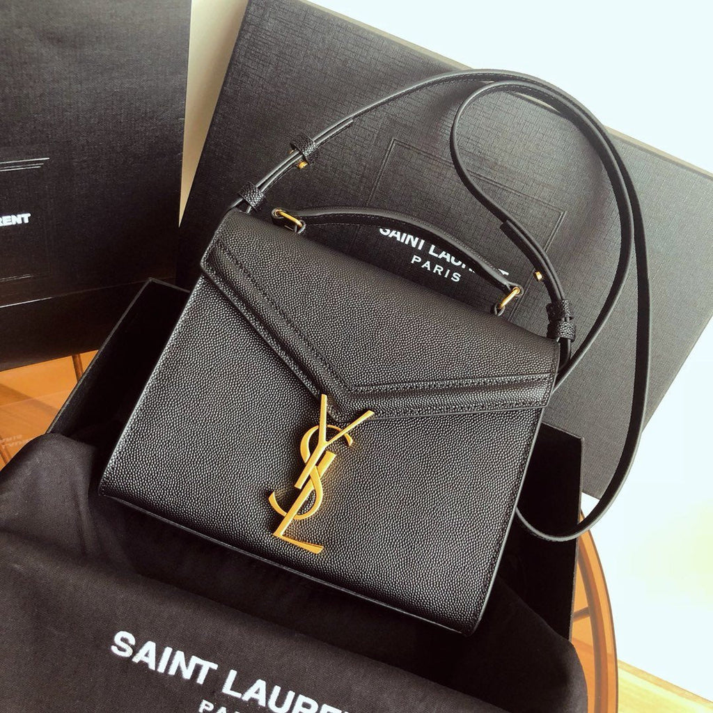 YSL Cassandra Mini Top Handle Bag Black — view 1