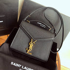 YSL Cassandra Mini Top Handle Bag Black — view 1