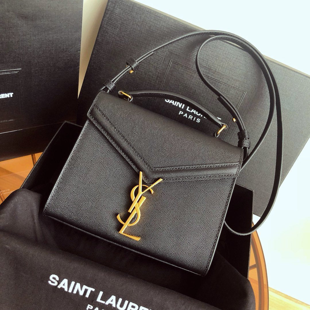 YSL Cassandra Mini Top Handle Bag Black — view 1