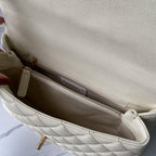 Flap Bag with Top Handle - White — view 6
