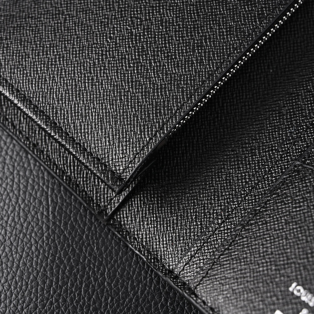 Louis Vuitton Brazza Wallet – Monogram Eclipse Canvas Long Bifold (M61697) - Classic LV Monogram Brown — view 5