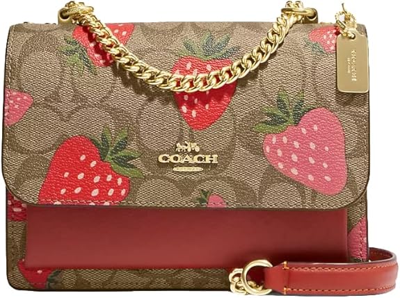 Coach Mini Klare Crossbody Bag in Signature Canvas Strawberry — view 1