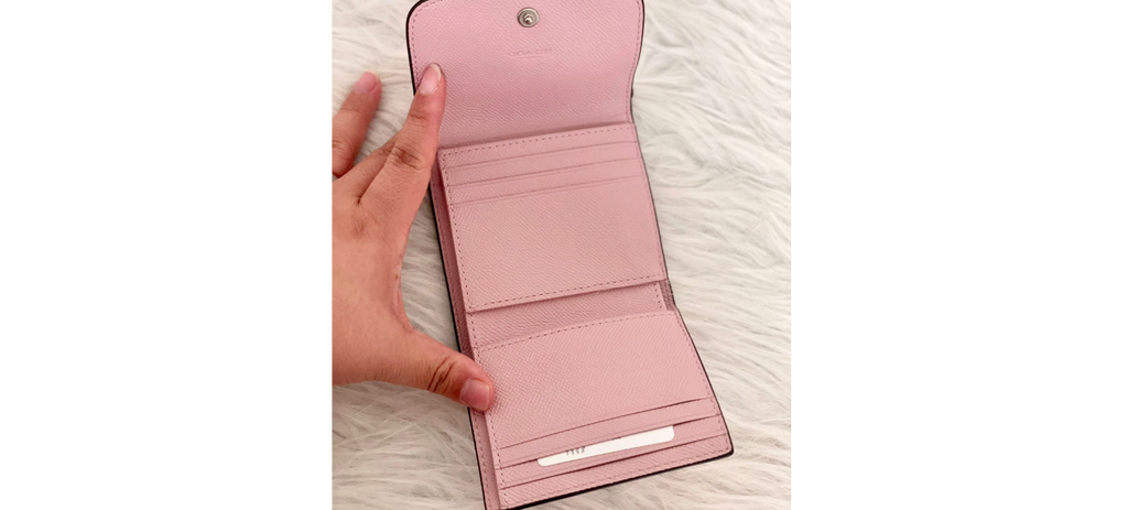 Coach Leather Small Wallet in Pink — view 4
