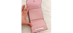 Coach Leather Small Wallet in Pink — view 4