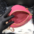 Chanel Lambskin Diamond Cut Pink Bag - Soft Pink — view 5