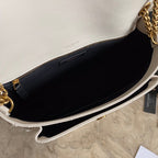 YSL Niki Medium Chain Bag in Lambskin Blanc Vintage - 28 x 20 x 8,5 cm - White — view 4