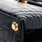 LV Rose Des Vents Mini Handbag - Alligator Matte Black — view 6