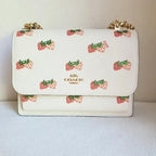 Coach Klare Crossbody with Strawberry Print - White — view 2