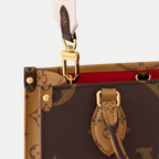 LV OnTheGo PM Monogram Reverse Canvas Tote Handle Bag with Double Handles and Adjustable Strap - Brown — view 6