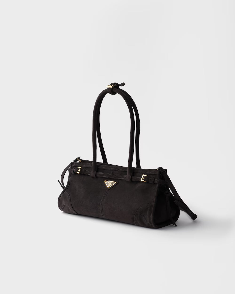 Prada Bonnie Medium Suede Handbag — view 5