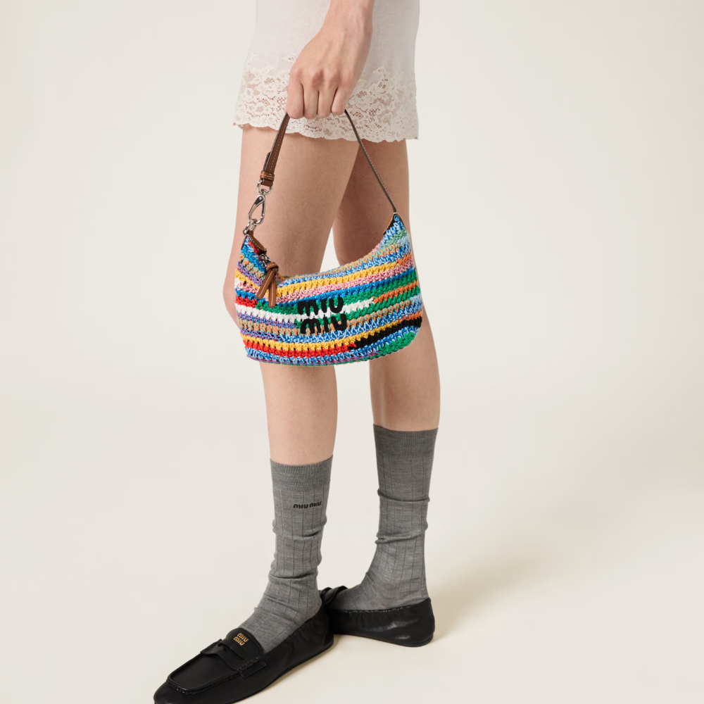 Miu Miu Multicolor Crochet Pouch - Multicolored — view 7