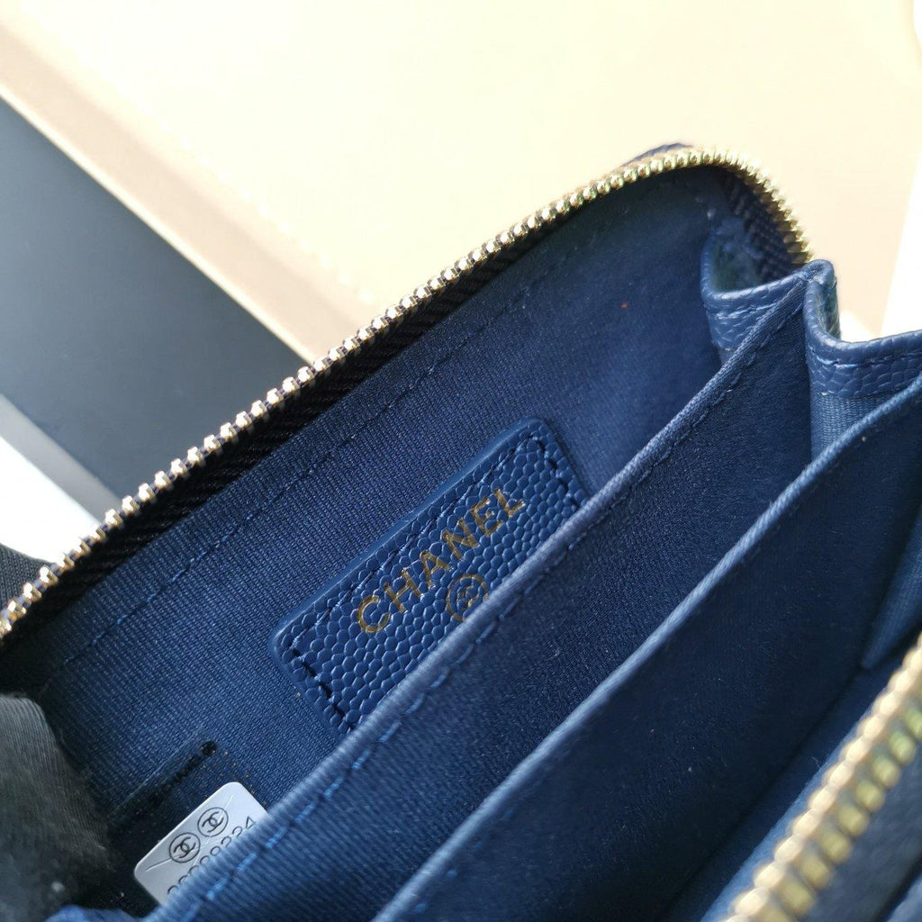 Chanel Coin Wallet Navy Blue — view 8
