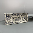Dior Book Tote Large Blue Toile De Jouy Embroider — view 4