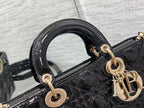 Dior Lady D-Joy Medium Patent Black Leather Bag — view 6