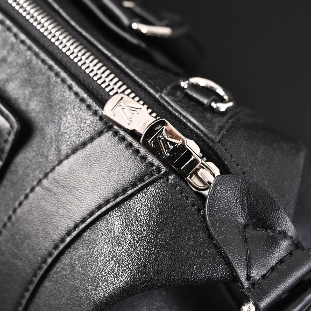 Louis Vuitton Nano Biker Bag in Black Lambskin Leather – Top Handle & Shoulder Carry (M14623) — view 5