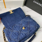 Chanel 19 Denim Large Flap Bag — view 8