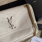 YSL Niki Medium Chain Bag in Lambskin Blanc Vintage - 28 x 20 x 8,5 cm - White — view 6