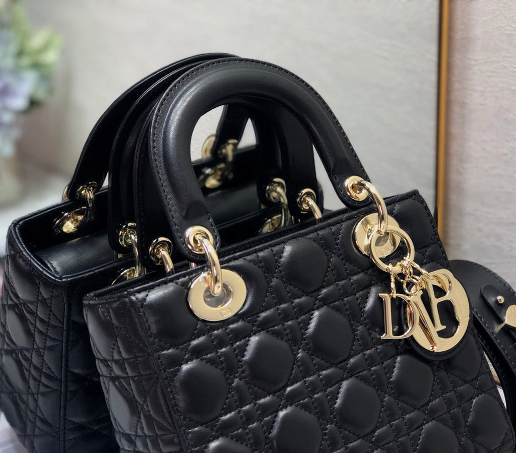 Dior Lady My Abcdior Lambskin Bag - Black — view 4