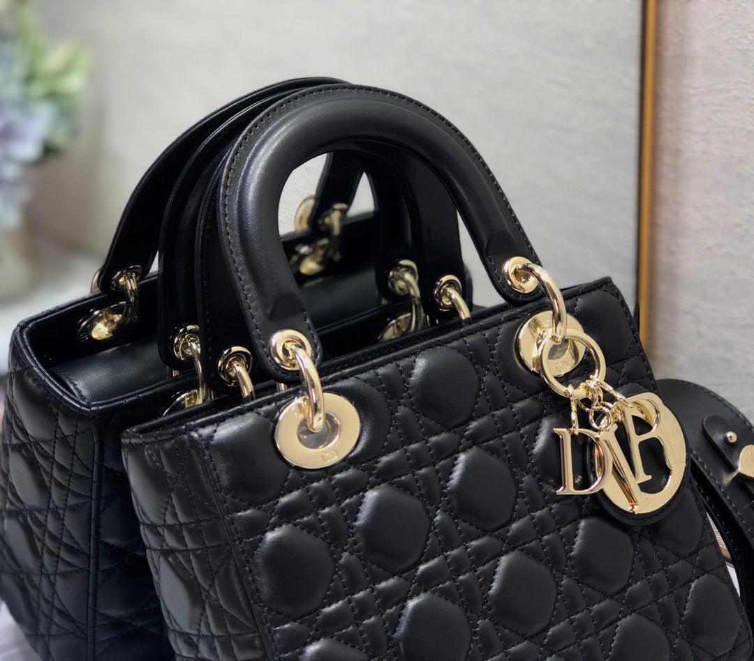 Dior Lady My Abcdior Lambskin Bag - Black — view 4
